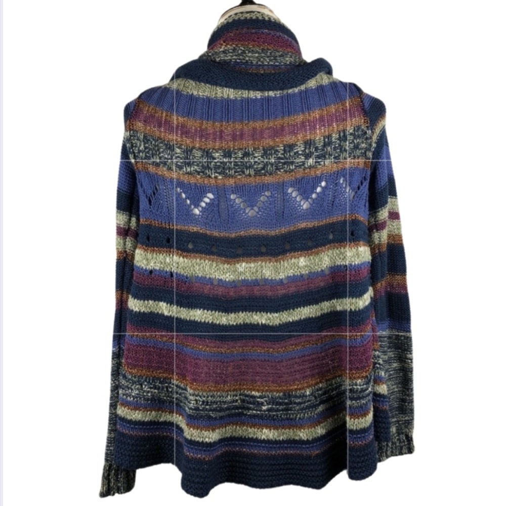 Like new! Anthropologie Rosie Neira open front stripe knit cardigan! Size Small - Picture 4 of 7